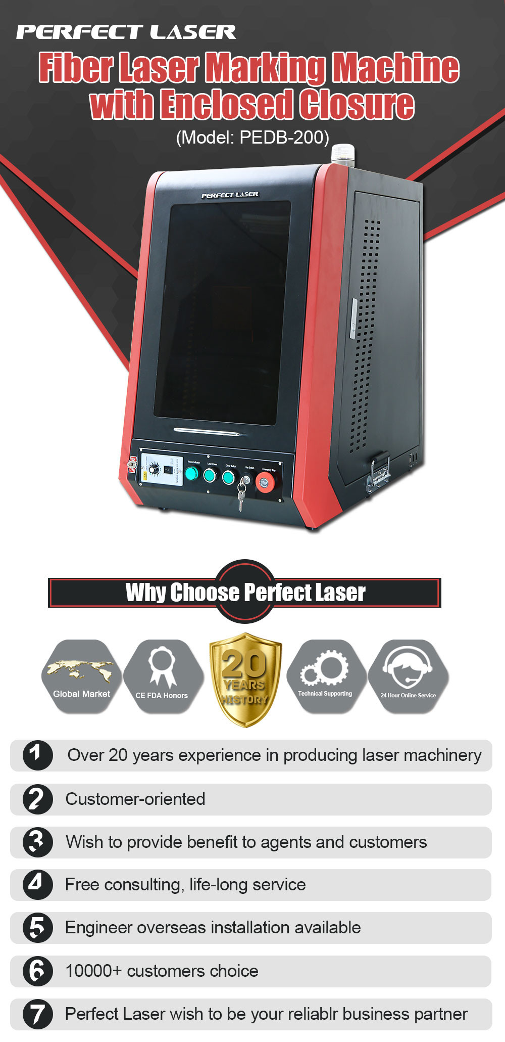 Full Enclosed 10w / 20w fiber laser marking machine environmental friendly