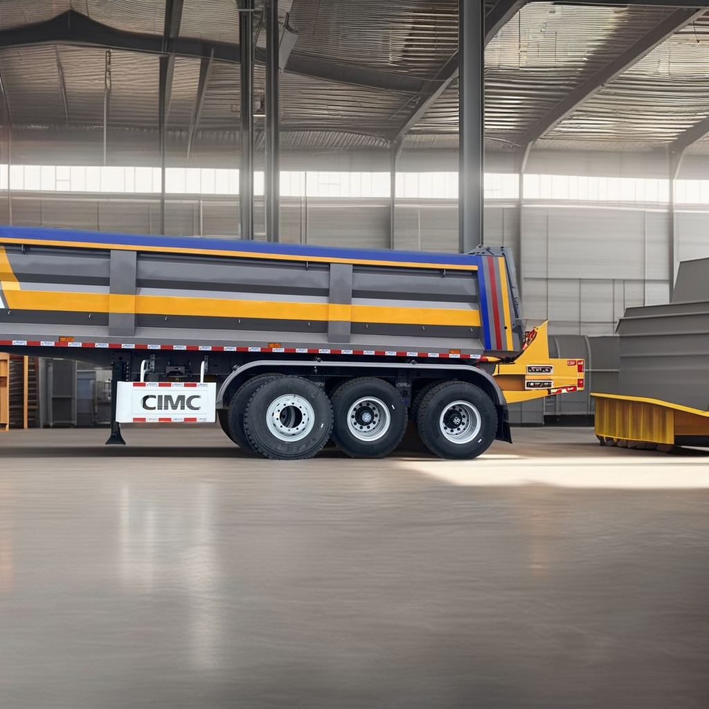 According to the requirements of custom-made earth and sand building materials such as high-strength reverse semi-trailer