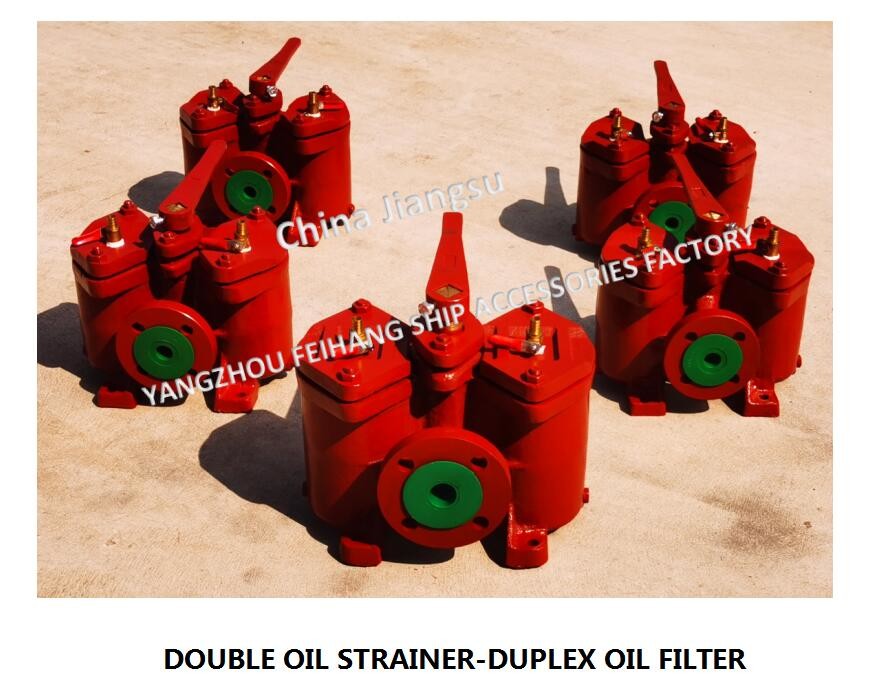 DOUPLEX OIL STRAINER-DOUBLE OIL FILTER BODY MATERIAL - CAST IRON CARTRIDGE MATERIAL - STAINLESS STEEL