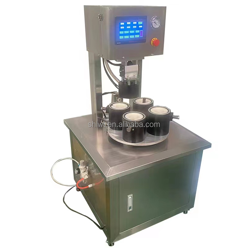 Glass Bottle Canned Food Vacuum Screw Capping Machine 380V