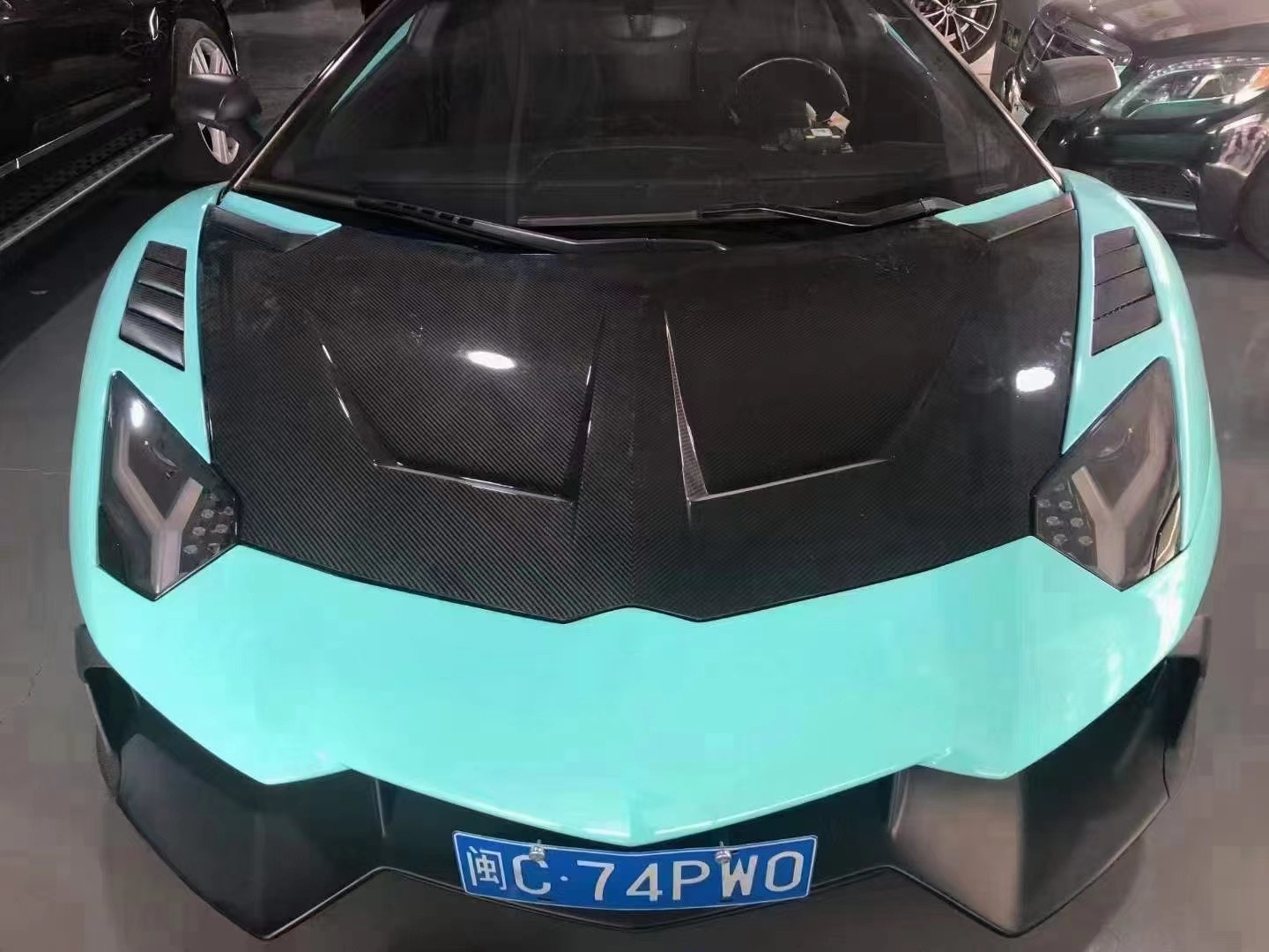 1016 Style Carbon Fiber Bonnet for Aventador Lp700 LP720 LP750SVCarbon Fiber Hood Top Quality
