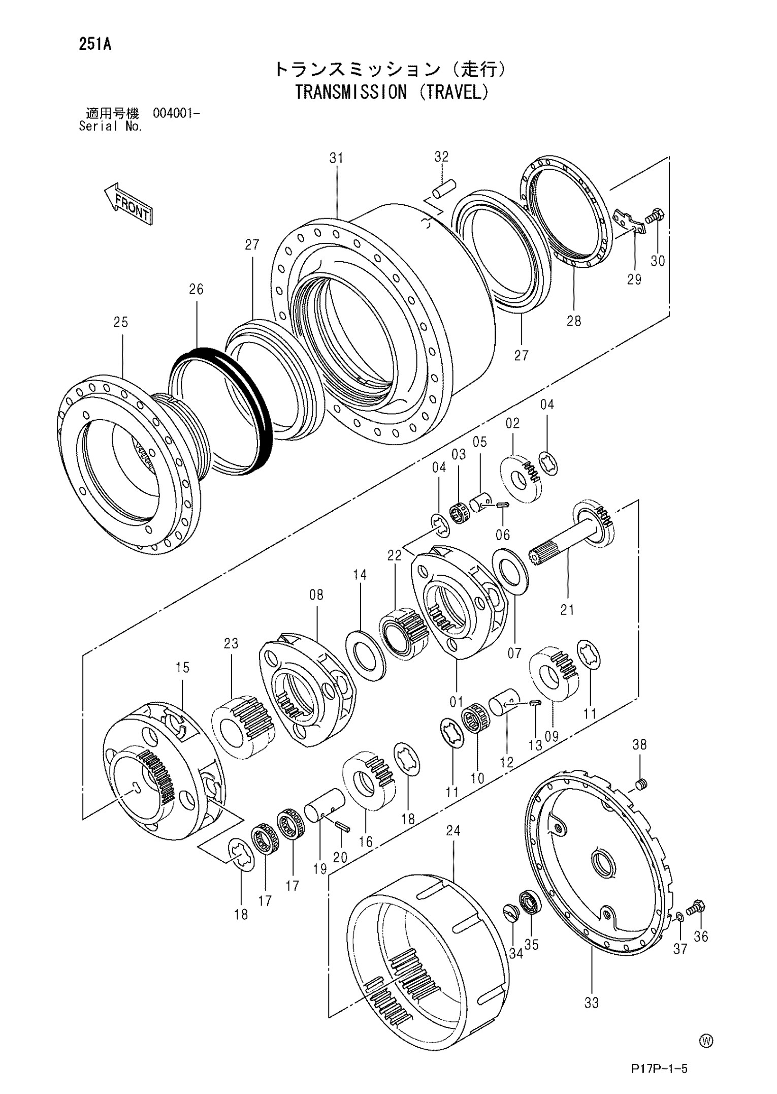 Crawler Excavator Planetary Reduction Gearbox ZAX650 Zaxis650 9189960