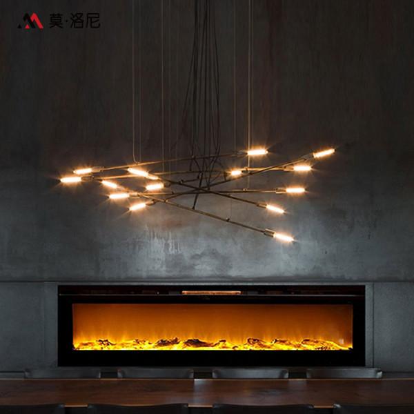 60inch Top Air Outlet Wall Mounted Electric Fireplace 750-1500W Two Levels