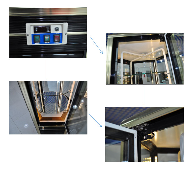 Hexagonal Glass Door Cake Showcase Upright Rotating Cake Display Cooler 4~8℃