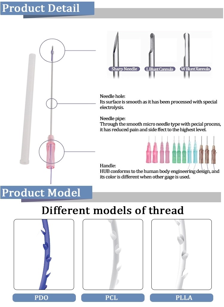 Pdo Thread 21g*90mm Cog 3d with L Type Cannula Pdo Thread Cog Korea