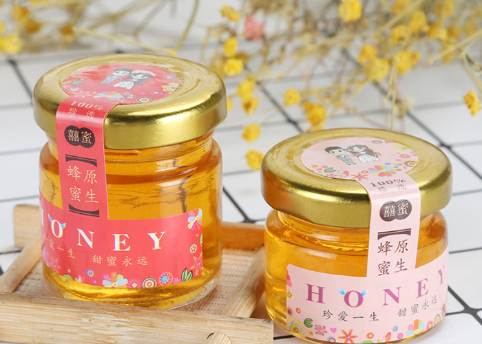 Mini Glass Honey Jars , Empty Honey Bottles 25ml 35ml 75ml 100ml