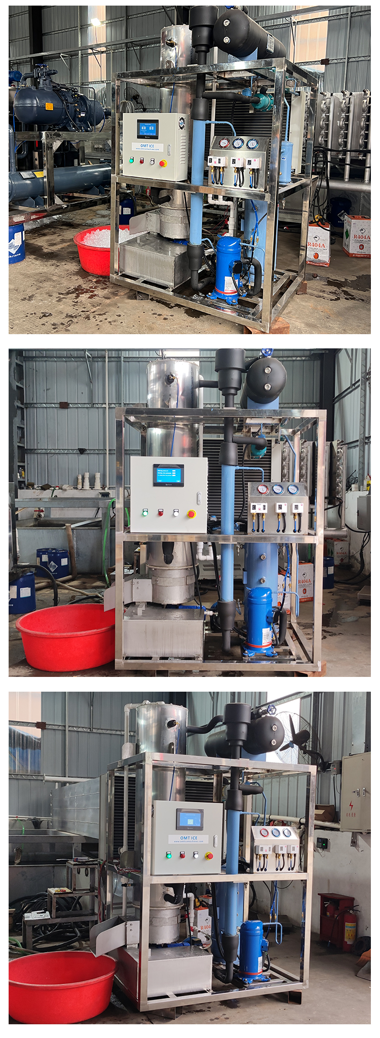 Full Automatic 1ton Per Day Industrial Tube Ice Making Machine for Large Production