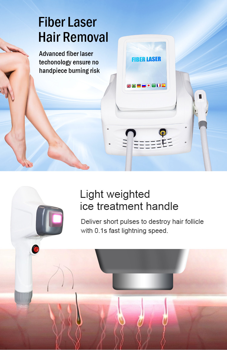 1800w Fiber Coupled Diode Laser Permanent Hair Removal Laser Machine