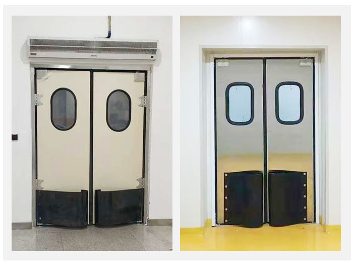Anti Collision Metal Swinging Traffic Door SUS304 Stainless Steel 40mm Thickness