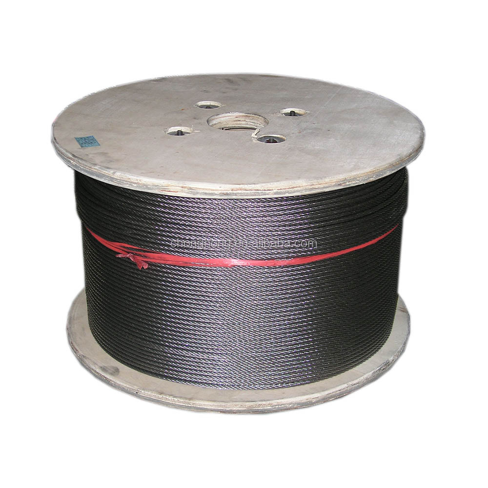 6x19 IWRC Stainless Steel Cable Rope Wires Rope T/S 1570Mpa 1000mtrs in Plywood Reel Preformed