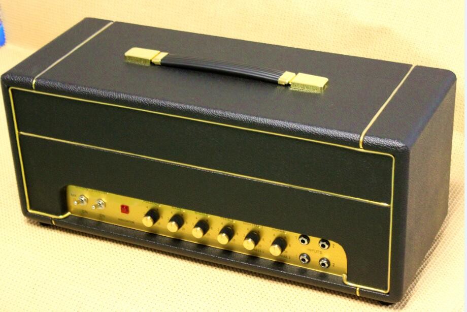 Grand Style Reissue Plexi59 Handwired Tube Guitar Amplifier 50W with Ruby Tubes Imported Components in Black (Plexi59)