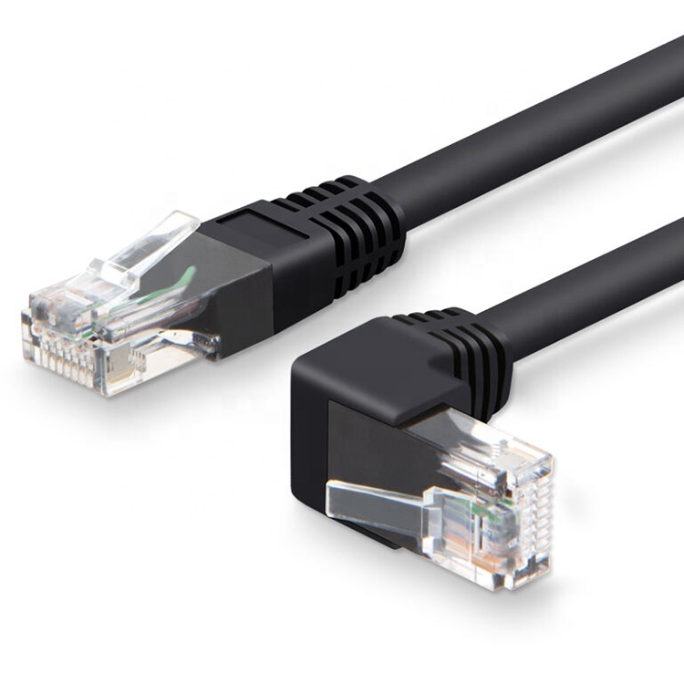 UTP STP 90 Degree Right Left Angle Cat5 Cat5e Cat6 Cat7 RJ45 Extension Ethernet Lan Network Cable