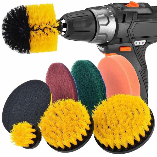 Polypropylene Power Drill Scrubber Brush Set Electric Drill Cleaning Brush Tools