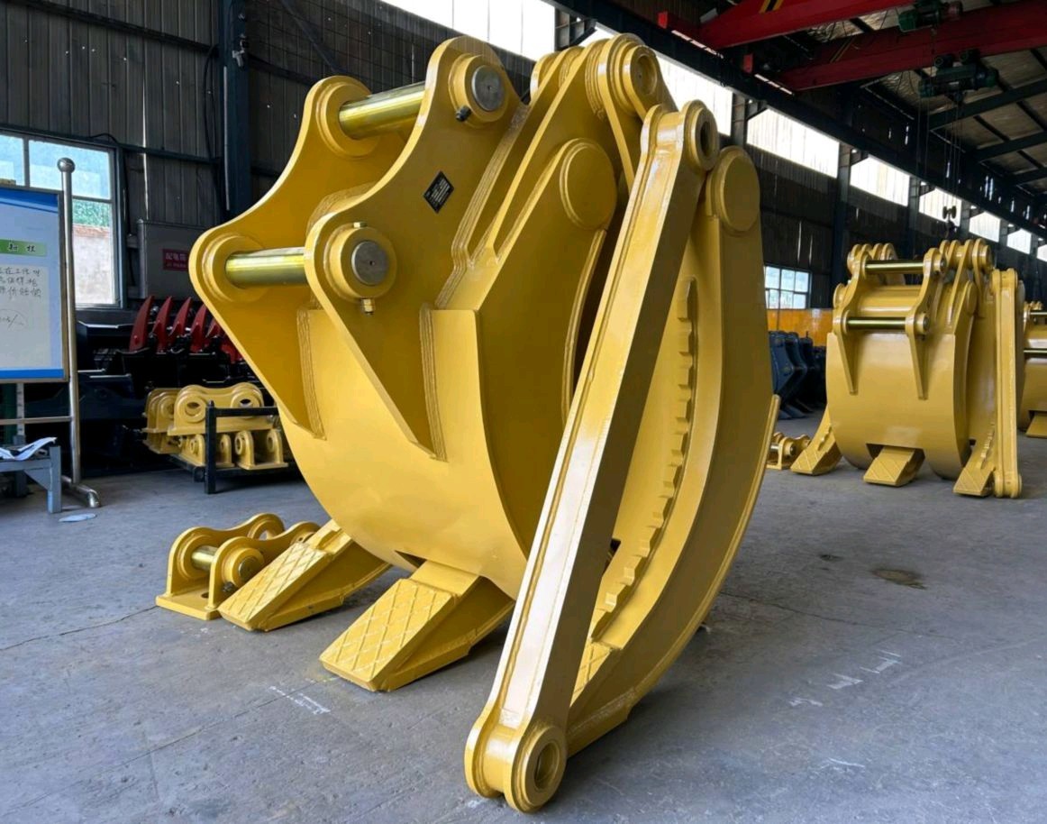 5-50 Ton Manual Mechanical Log Grab Excavator Grapple For Wood Rock Stone And Demolition