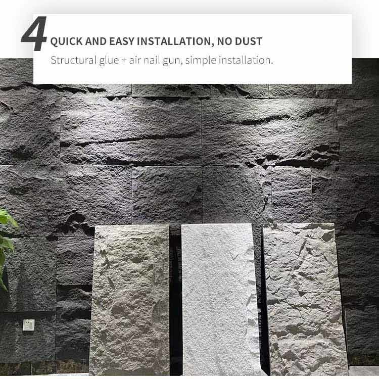 Lightweight PU Polyurethane Stone Panel Wall Artificial Faux 1200 * 600mm
