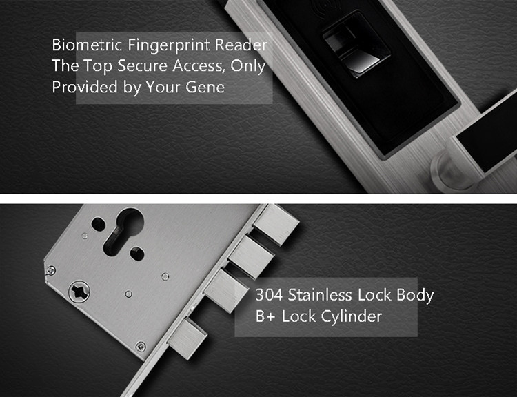 Simple Control Fingerprint Door Lock Home Office Villa 6V Fast Response