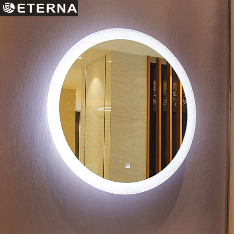 Hotel Decoration Full Length Vanity Mirror With Black Frame Around Light