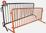  Galvanized 120mm Pedestrian Control Barriers Safety Crowd Control Manufactures