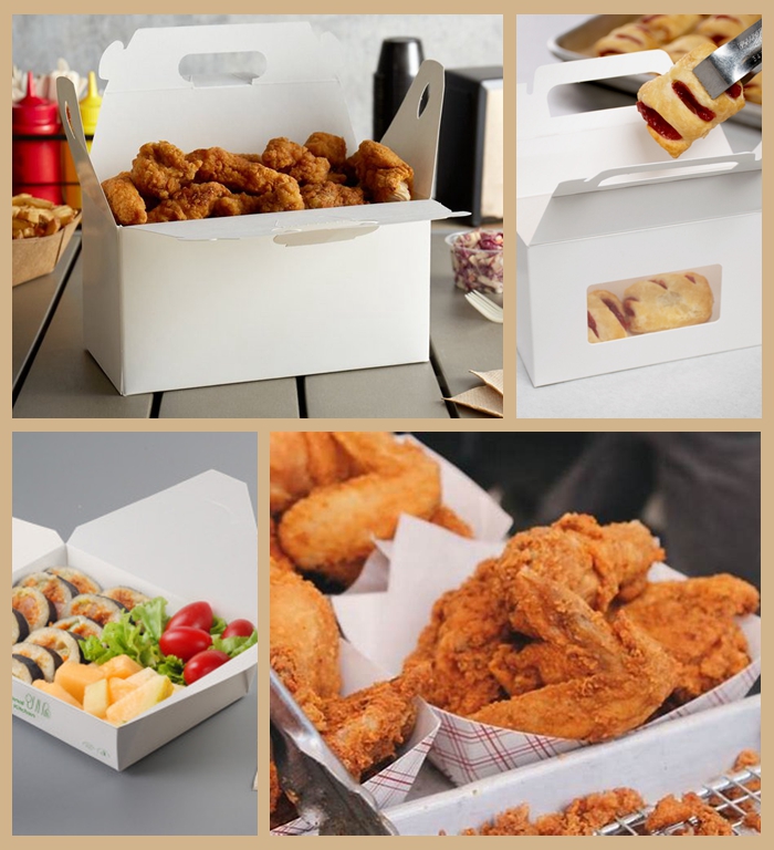 180g+ 15g PE White Lunch Box Paper For Takeaway Fruit Salad 100cm Waterproof