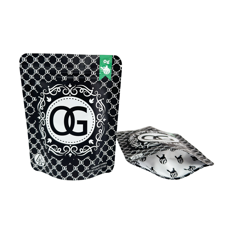 Foldable Resealable Zip Seal Mylar Bags With Frosted Window Heat Seal Logo Printing