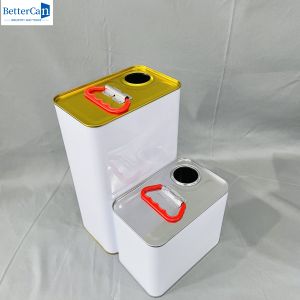 Empty 5L Paint Tin Rectangular Tin Can Small Paint Tins