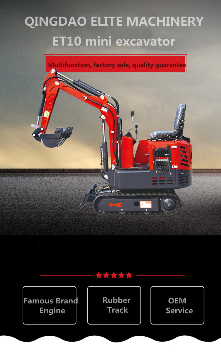 Farm garden ET10 800kg mini digger excavator with auger