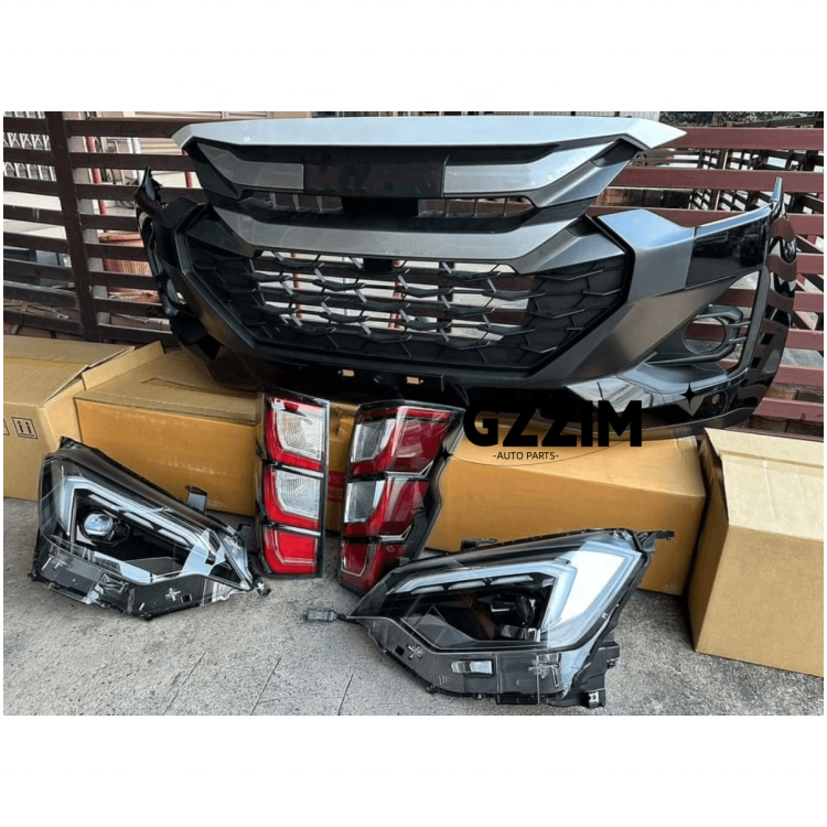 Black Plastic Tail Lamp Front Body Kit For Isuzu DMAX 2021 To 2024