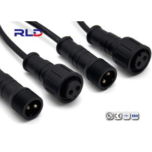 2 Pin IP67 Waterproof Electrical Quick Connectors Wire To Wire Plug Connector