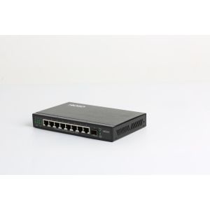 Poe Ethernet Switch Network 8 Ports with 1 Gigabit Combo Port DC48V
