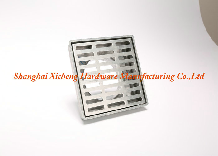 Aluminum Metal Square Floor Drain Cover ISO9001 Certificate Floor Drainer Strainer