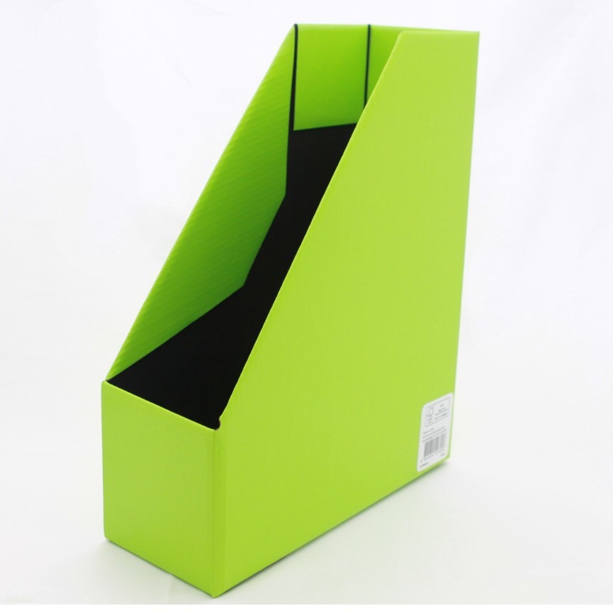 Foldable Stationery Holder Magazine File Organizer CMYK Corrugated Collapsibile 300mm