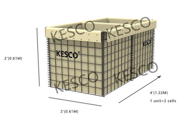 Mil6 Galfan Military Hesco Fence With Long Life Time