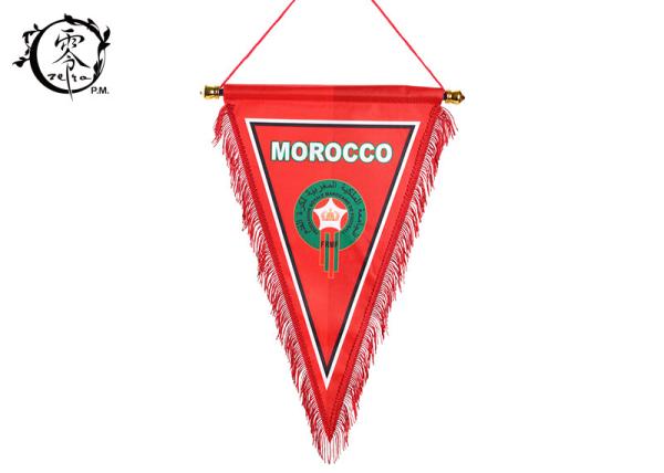 Digital Printed Pennant Multicultural Flag Banners Morocco National Country Team