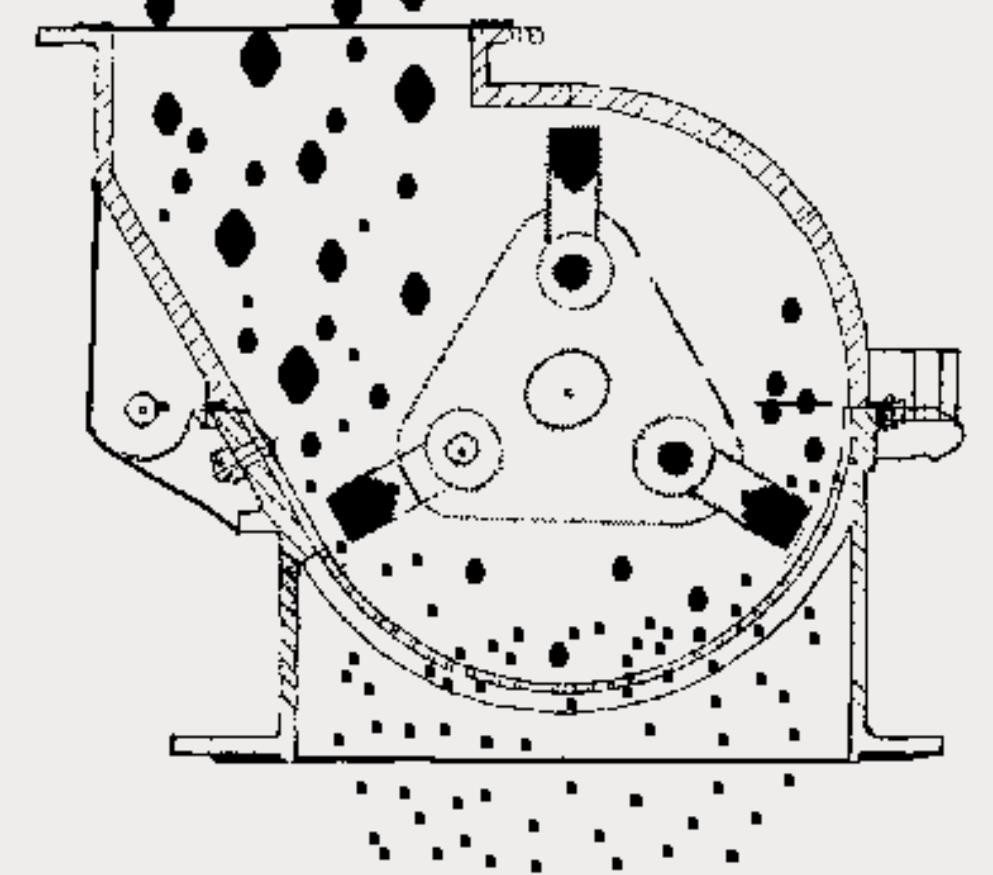 132*2KW 150-230 TPH Mining Hammer Crusher Limestone Hammer Mill Large Crushing Ratio