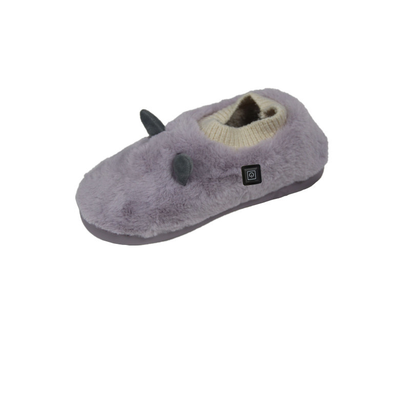 Customized Women Winter Smart Graphene Usb Electric Foot Warmer Insoles Heated Cotton Shoes