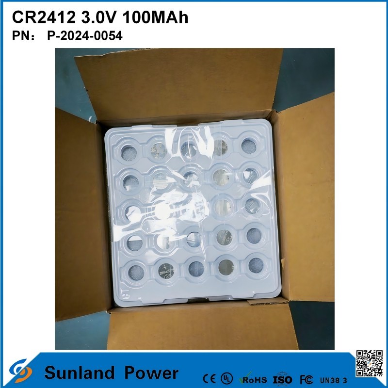 CR2412 3.0V 100MAH Li-MnO2 Battery Long Strong Life