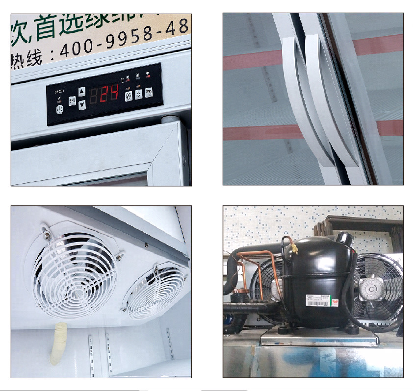 Commercial Vertical Display Freezer With Low Temperature For Meat Seafood