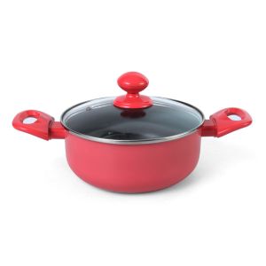 36cm Pink Sgs Brazing Bottom Instant Pot Lid Saucepan