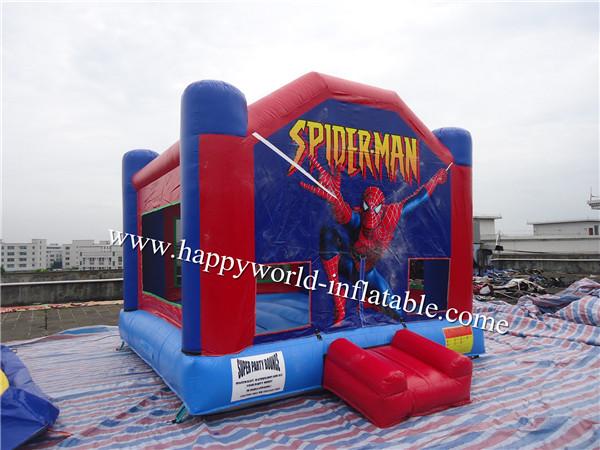 Quality inflatable spider man bouncy castle , spiderman trampoline , spiderman bounce house for sale