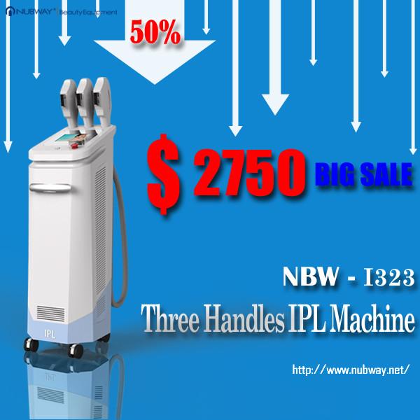 Unbelievable Low Price:50% discounts! 3 handles best IPL hair removal equipment