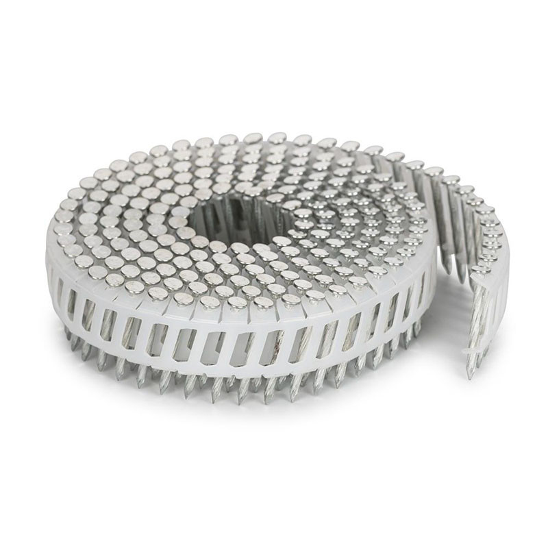Galvanised Hardened Coil Nails Screw Shank 2.5 x 32mm FAP For Thin Metal