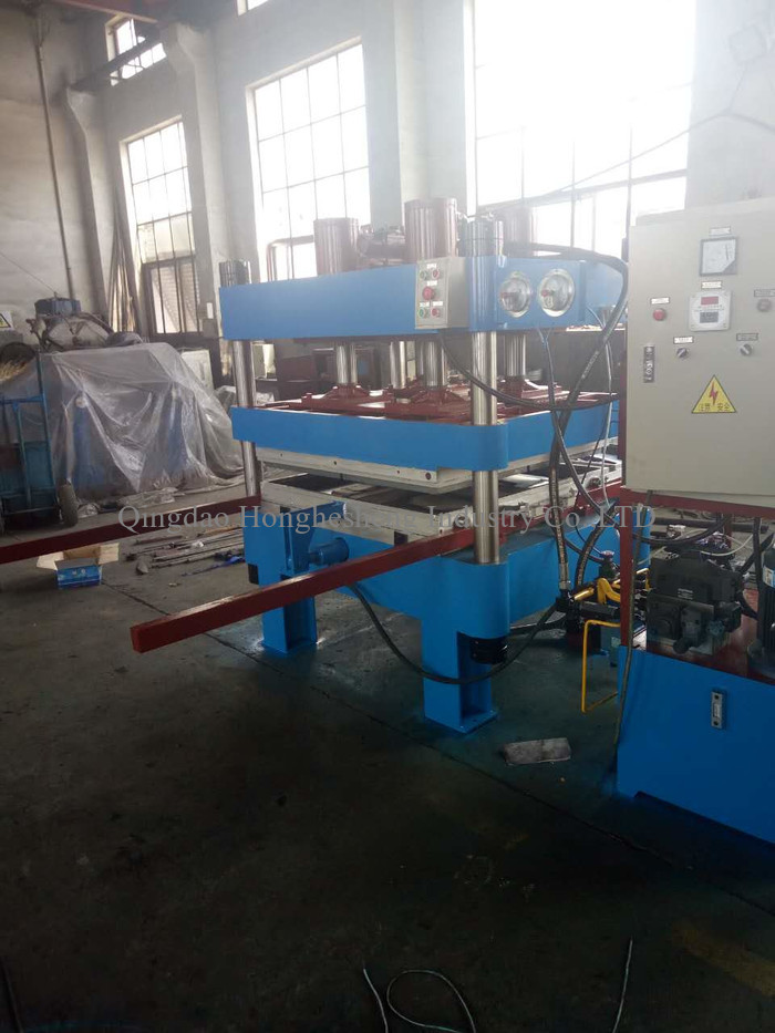 Ce Iso 200t Four Column Rubber Tile Making Machine Vulcanizing Rubber Brick Making Machine