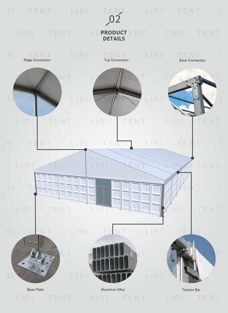 CFM 25m Width PVC Cover Sports Marquee Tent