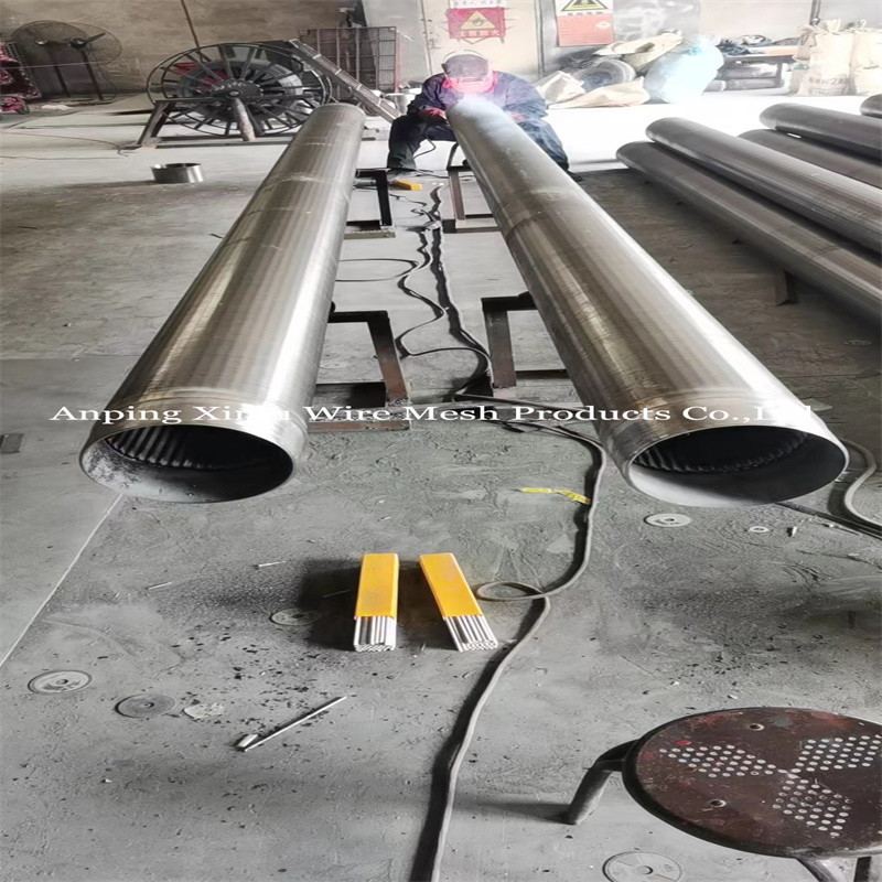 219mm Johnson Spiral V Wire Dewatering Well Screen Pipe No Magnetic Polishing For Groundwater Pump