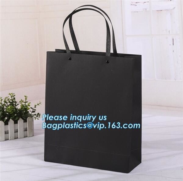 Luxury paper bags with handles Different Sizes,250gsm art paper shopping carrier bag custom printing with handle rope