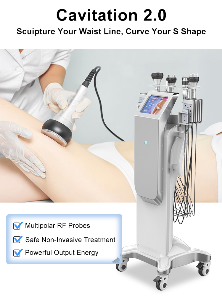 AS84 OEM ODM 6 In 1 40k Cavitation Machine Cavitation Fat Burning Machine 5 Handles