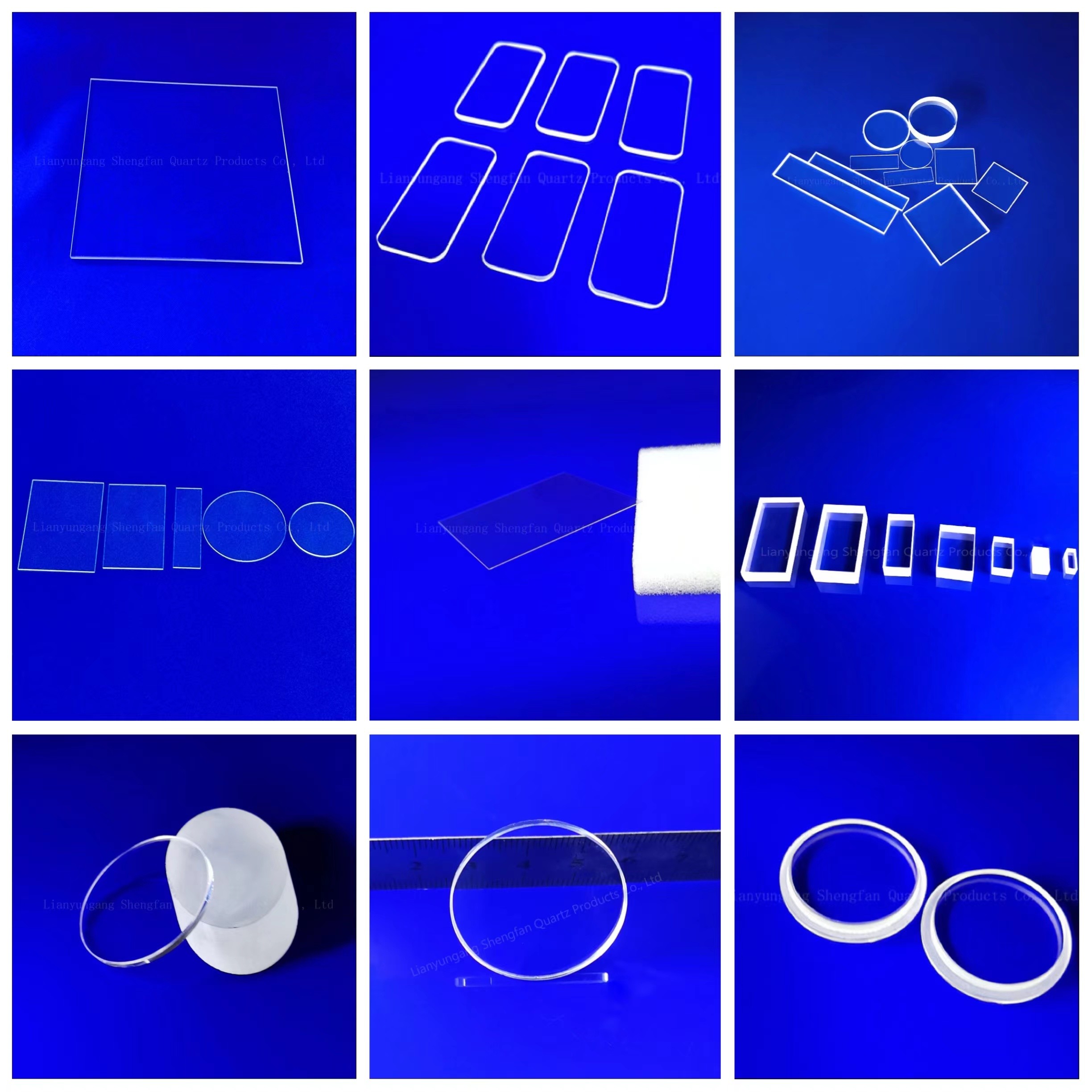 Professional Custom UV Transparent Small Size Quartz Glass Sheet