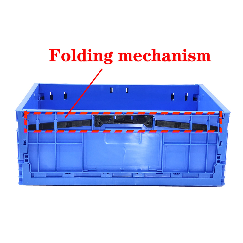 600*400*230mm Folding Storage Box Stackable Plastic Produce Moving Crates