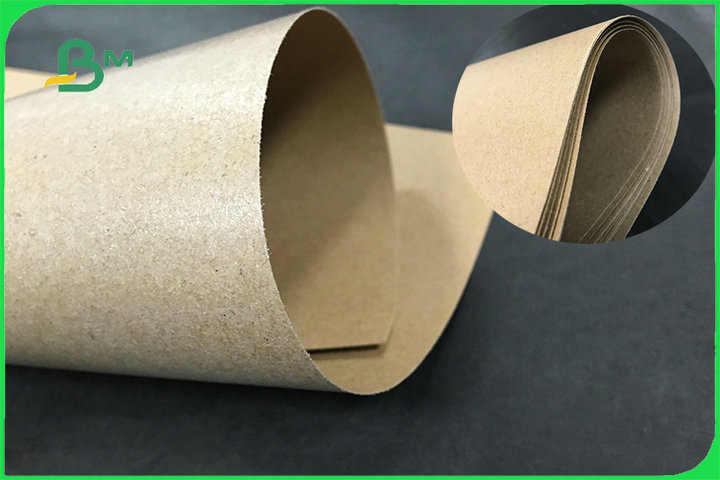 Waterproof PE Coating White & Brown Craft Paper Roll 36'' Making Plate Bowl