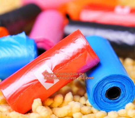 Custom color pet poop bags bone shape dispenser dog waste bag, Biodegradable